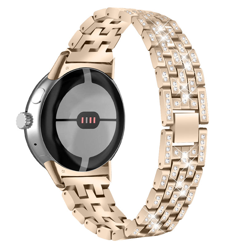 Metal Watch Strap for Google Pixel Watch 2 Pixel Watch 5 Beads 5 Rows Bling Rhinestone Wrist Band Replacement Metal Watch Strap for Google Pixel Watch 2 Pixel Watch 5 Beads 5 Rows Bling Rhinestone Wrist Band Replacement